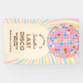 Retro Groovy Disco Bachelorette Weekend Welkom Spandoek (Horizontaal)