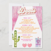 Retro Groovy Disco Bachelorette-weekendprogramma Kaart (Achterkant)