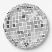 Retro GROOVY Disco Bal Bruidsdouche Papieren Bordje (Voorkant)