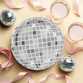 Retro GROOVY Disco Bal Bruidsdouche Papieren Bordje