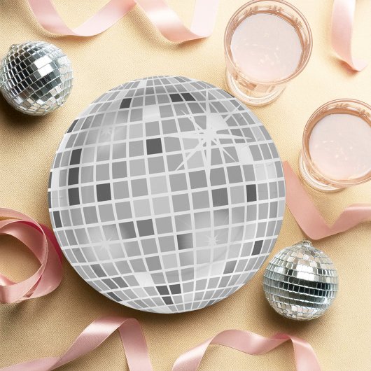 Retro GROOVY Disco Bal Bruidsdouche Papieren Bordje