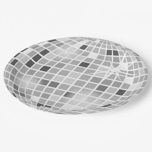 Retro GROOVY Disco Bal Bruiloft Feest  Papieren Bordje (Gekanteld)