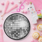 Retro Groovy Disco Ball Papieren Bordje (Feest)