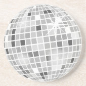 Retro GROOVY Disco Ball Vrijgezellenfeest zandstee Zandsteen Onderzetter (Voorkant)