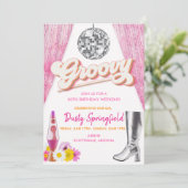 Retro Groovy Disco Birthday Weekend Kaart (Staand voorkant)