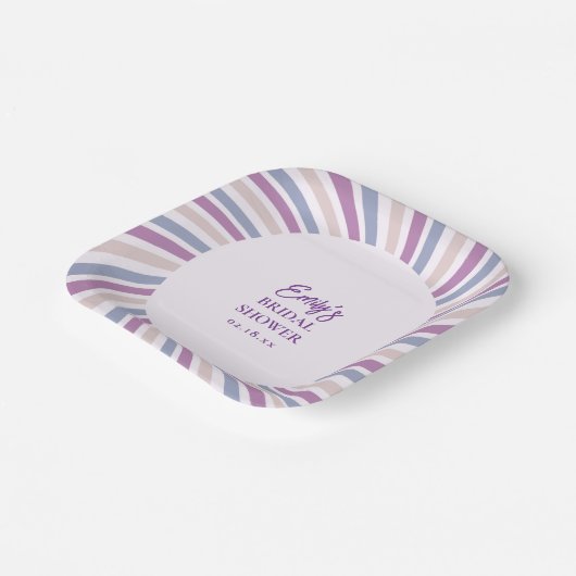 Retro Groovy Disco Bridal Shower Papieren Bordje (Gebogen)