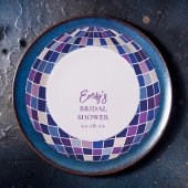 Retro Groovy Disco Bridal Shower Papieren Bordje