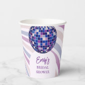Retro Groovy Disco Bruidsdouche Papieren Bekers (Achterkant)