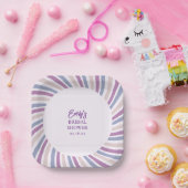 Retro Groovy Disco Bruidsfeest Papieren Bordje (Feest)