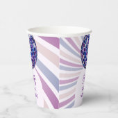 Retro Groovy Disco Bruidsuitnodiging Papieren Bekers (Rechts)