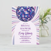 Retro Groovy Disco Bruiloftsfeest Kaart (Staand voorkant)