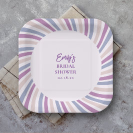 Retro Groovy Disco Bruiloftsontvangst Papieren Bordje