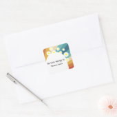Retro Groovy - Dit boek is van Vierkante Sticker (Envelop)