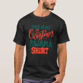 Retro Groovy Dit is mijn kerstpajama-kerstfeest. T-shirt (Voorkant)