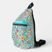 Retro Groovy Dot Patroon Sling Bag (Rechterhoek)