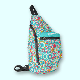 Retro Groovy Dot Patroon Sling Bag