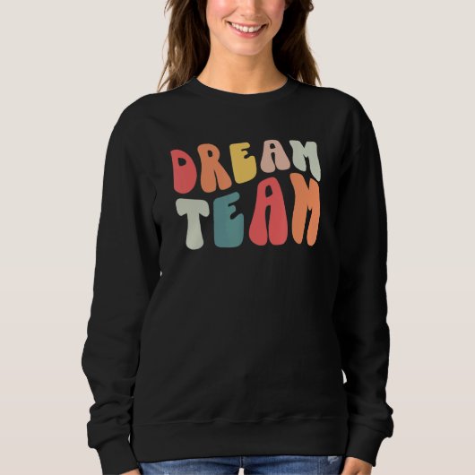 Retro Groovy Dream Teacher Team Teacher Life Princ Trui (Voorkant)