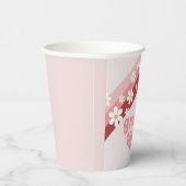 Retro groovy, drie dagen, derde verjaardag papieren bekers (Rechts)