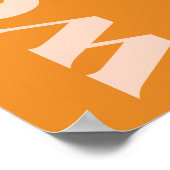 Retro groovy dusty blue typography welcome wedding poster (Hoek)