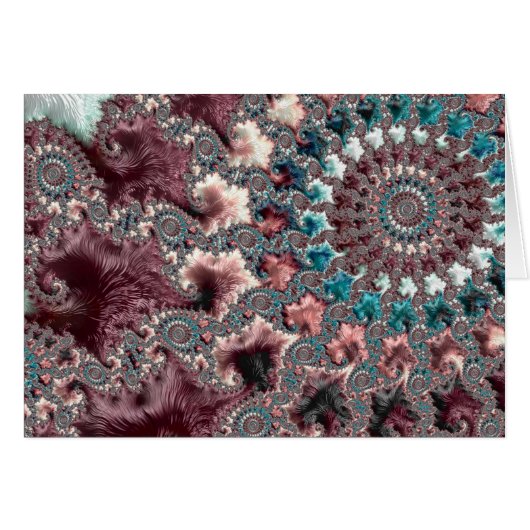 Retro Groovy Eclectische Boheemse Spiraal Fractal (Voorkant Horizontaal)