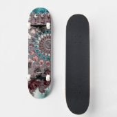 Retro Groovy Eclectische Boheemse Spiraal Fractal Persoonlijk Skateboard (Voorkant)