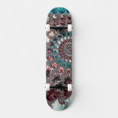 Retro Groovy Eclectische Boheemse Spiraal Fractal Persoonlijk Skateboard (Voorkant)