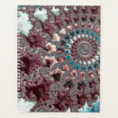 Retro Groovy Eclectische Boheemse Spiraal Fractal Planner (Voorkant)