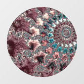 Retro Groovy Eclectische Boheemse Spiraal Fractal Raamsticker (Vel)