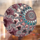 Retro Groovy Eclectische Boheemse Spiraal Fractal Raamsticker (Vel 2)