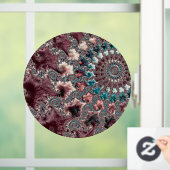 Retro Groovy Eclectische Boheemse Spiraal Fractal Raamsticker (Huis)