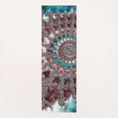 Retro Groovy Eclectische Boheemse Spiraal Fractal Yogamat (Voorkant)