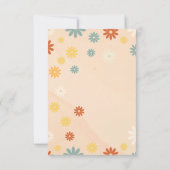 Retro groovy één dagbloem Eerste verjaardag (Achterkant)