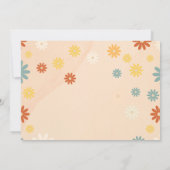 Retro groovy één dagbloem Eerste verjaardag Kaart (Achterkant)