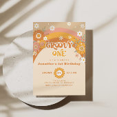 Retro groovy één gender neutrale verjaardag kaart