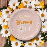 Retro Groovy Een Meisjes 1e Verjaardag Papieren Bordje<br><div class="desc">Viel in stijl met deze trendy borden van het 1ste verjaardagsdagsdocument. Het ontwerp is gemakkelijk te personaliseren met je eigen formulering en je familie en vrienden zullen enthousiast zijn als ze deze fantastische feestelijke borden zien. Overeenkomende objecten zijn te vinden in het collectie.</div>
