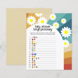 Retro Groovy - Emoji afbeelding game baby shower