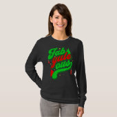 Retro Groovy Fab Yule ous! Fabulous Yule Log Pun C T-shirt (Voorkant volledig)