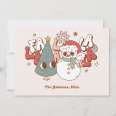 Retro Groovy Falala kerstfoto Feestdagenkaart (Voorkant)