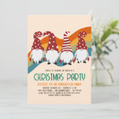 Retro Groovy-feestdag met kerstgrommes Kaart (Staand voorkant)