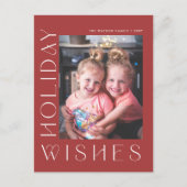 Retro Groovy Feestdagen Wishes Typografie Foto (Voorkant)