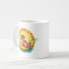 Retro Groovy Flamingo Zomer Staat Van Geest Koffie Koffiemok