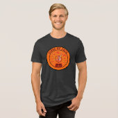 Retro Groovy Flashback Rock N Roll Tri-Blend Shirt (Voorkant volledig)