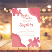 RETRO GROOVY floral 70S hippie VRIJGEZELLENFEEST Kaart