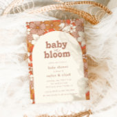 Retro Groovy Floral Baby in Bloom | Kaart