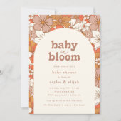 Retro Groovy Floral Baby in Bloom | Kaart (Voorkant)