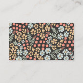 Retro Groovy Floral Baby shower Luier Raffle Informatiekaartje (Achterkant)