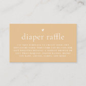 Retro Groovy Floral Baby shower Luier Raffle Informatiekaartje (Voorkant)