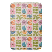 Retro Groovy Floral Badmat (Voorkant Verticaal)