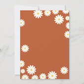 Retro Groovy Floral Daisy Baby in Bloom Shower Kaart (Achterkant)