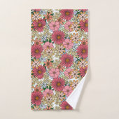 Retro Groovy Floral Daisy Boho Bad Handdoek (Handdoek)